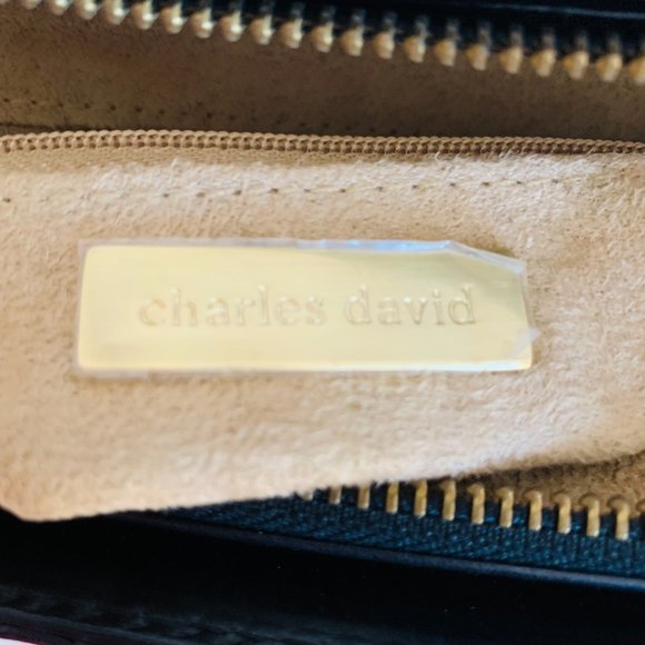 CHARLES DAVID SNAKESKIN AND LEATHER SATCHEL WITH DUST BAG EXOTIC - Picture 11 of 13